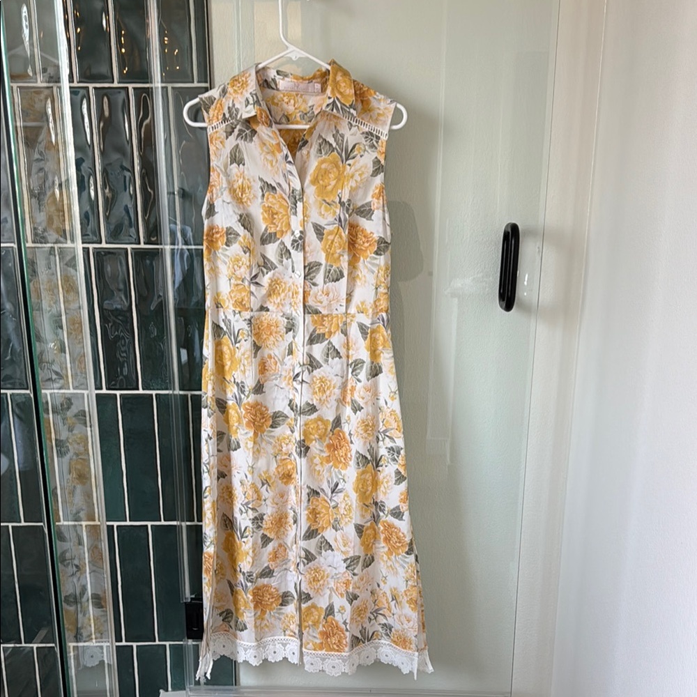 Rachel Parcell White Cream Halter Maxi Sundress